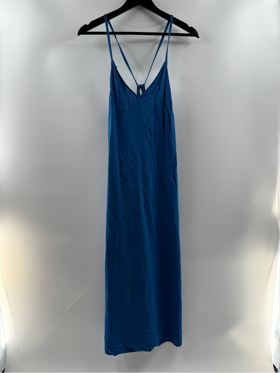 Old Navy Dresses & Skirts - Old Navy Blue Maxi Dress Women's Small Adjustable Straps Side Slit